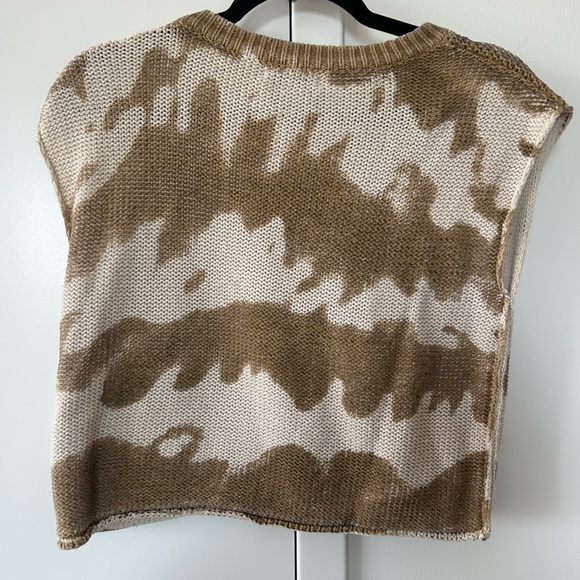 MIGU MUSE Neutral Tie-Dye Knit Sleeveless Sweater Vest - Picture 5 of 5
